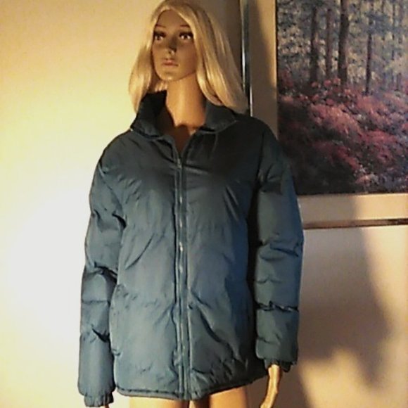 Franklin Allen Puffer Jacket Large Pretty Spruce Green - Picture 1 of 6